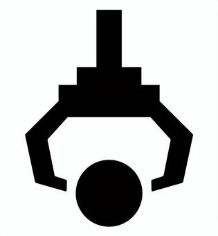 ゲームプレイシルエット ゲームプレイシルエット アーム,クレーンゲーム,景品,カプセル,狙う,ポップ,シンプル,楽しい,遊ぶ,つかむのイラスト素材