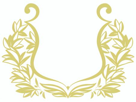 Reese botanical frame 1 gold, alev, botanik, kiralama, JPG, PNG and AI