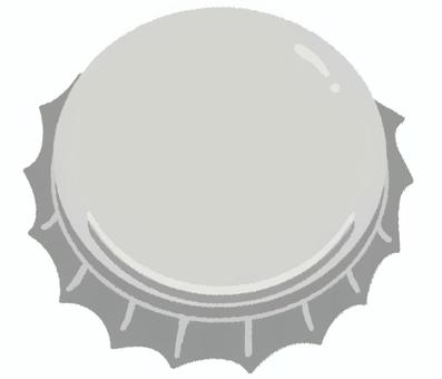 シンプルな銀色の瓶ビールの蓋 王冠,キャップ,蓋,栓,銀色,瓶,ビール,ジュース,コーラ,炭酸のイラスト素材
