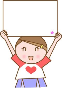 Illustration, girl, whiteboard, notice, 