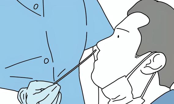 A cotton swab is inserted through the nose to collect a sample., JPG and PNG A cotton swab is inserted through the nose to collect a sample., nasal cavity, swab, nose, JPG and PNG
