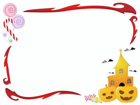 Halloween decorative frame, frame, pumpkin, sweets, JPG, PNG and AI