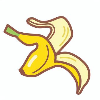バナナの皮１ バナナ,皮,ゴミ,生ゴミ,果物,黄色のイラスト素材