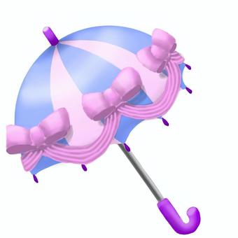 傘　リボン 傘,可愛い,かわいい,キュート,リボン,ピンク,プリンセス,かさ,umbrella,水色のイラスト素材