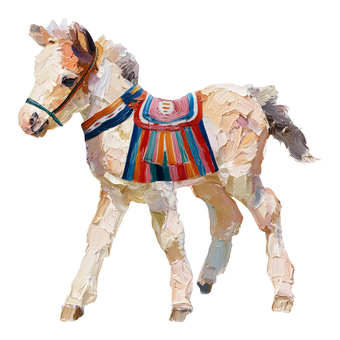 正月飾りの馬 馬,正月,新年,干支,午,正月飾り,伝統,飾り,彩り,カラフルのイラスト素材