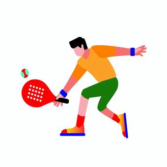 テニス 004 テニス,テニス選手,スポーツ,ラケット,ボール,男性,運動,プレイ,アクション,スイングのイラスト素材