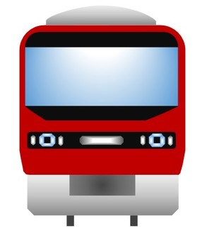 電車101 電車,正面,列車,通勤,前,通学,公共交通機関,トレイン,鉄道,交通のイラスト素材