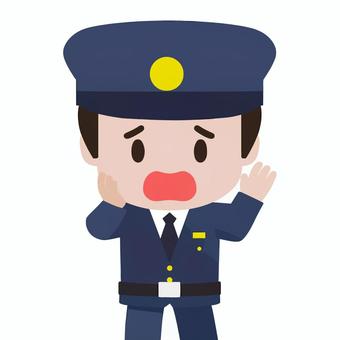 歯痛の警察官 警察官,歯痛,痛み,苦痛,しかめる,不調,健康,トラブル,公務員,制服のイラスト素材