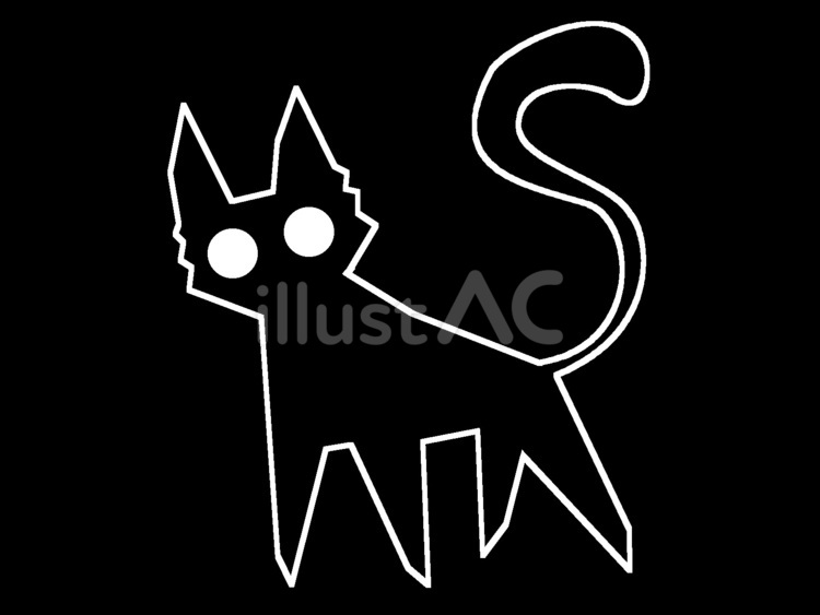 ハロウィン用の猫のシルエット壁紙・背景２ 猫,動物,けもののイラスト素材
