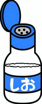 塩デフォルメ 塩,瓶,フタ,調味料,味,しょっぱい,辛い,デフォルメのイラスト素材