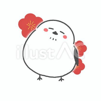 梅の花とシマエナガ