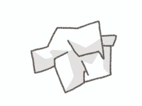 ぐしゃぐしゃに丸めた紙ごみ 紙ゴミ,紙,ごみ,可燃ごみ,紙屑,書類,プリント,白,ティッシュ,書き損じのイラスト素材