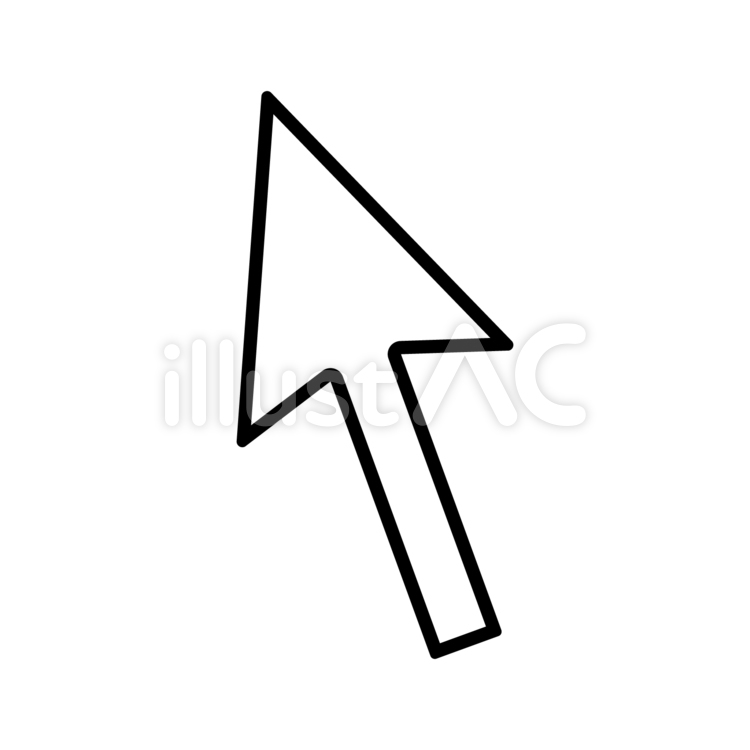 白色のマウスカーソルタイプのクリック矢印 矢印,アイコン,カーソルのイラスト素材