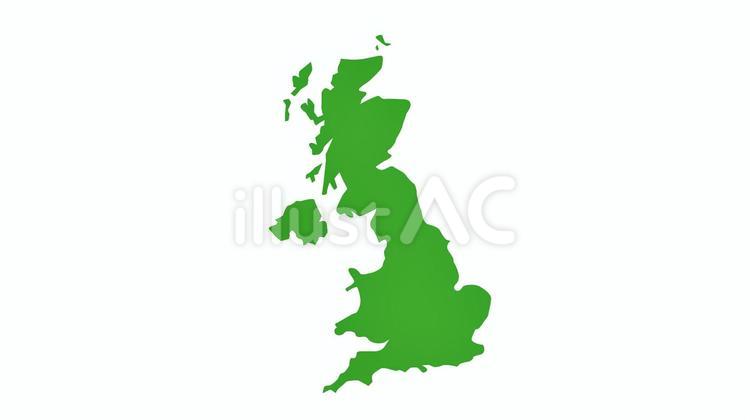 世界地図　イギリス イギリス,地図,世界のイラスト素材
