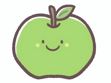 おいしい食べ物、果物の青リンゴ 青リンゴ,果物,食べ物,おいしい,りんご,おやつ,スーパー,八百屋,お店,飲食店のイラスト素材