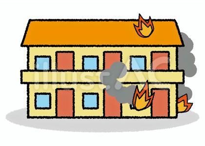 建物05_01(二階建てアパート・火事)