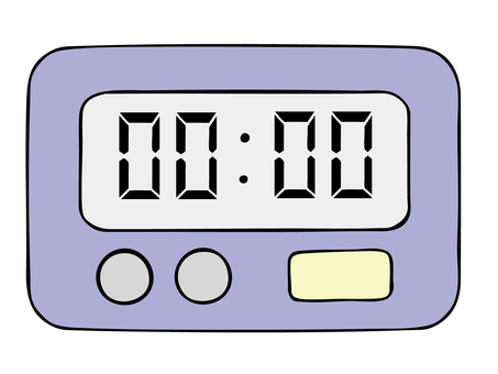キッチンタイマー キッチンタイマー タイマー,時間,計測,ボタン,主線あり,広告,チラシ,cm,白背景,背景透過のイラスト素材