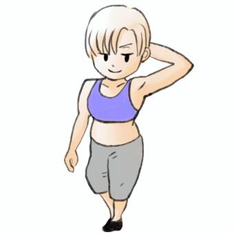 筋肉質な女性 筋肉,女性,人物,筋肉質,健康,健康的,女の子,女,スタイル,抜群のイラスト素材