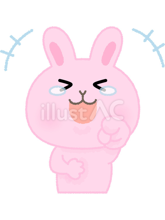 うさぎ爆笑 ウサギ,爆笑,大笑いのイラスト素材