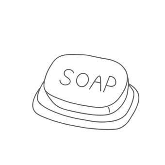 石けん 石鹸,固形石鹸,固形せっけん,お風呂,手洗い,ボディソープ,せっけん台,石けんケース,洗顔フォーム,シンプルのイラスト素材