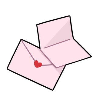ラブレター ラブレター,ピンク,好き,思い,気持ち,つづる,書く,愛,恋,手紙のイラスト素材