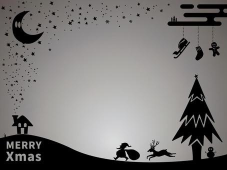Christmas frame silhouette, JPG and AI Christmas frame silhouette, , JPG and AI
