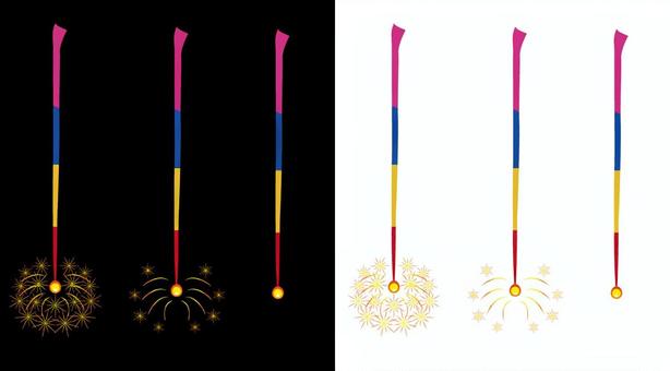 線香花火 線香花火,花火,夏,夏休み,火,夜,手持ち花火,遊びのイラスト素材