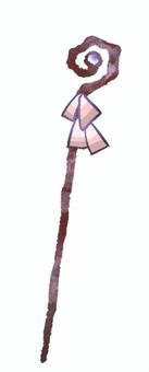 【手描き】魔法のステッキ２ 魔法のステッキ,魔法,魔女,杖,ステッキ,魔法の杖,マジックアイテム,手描き,シンプルのイラスト素材
