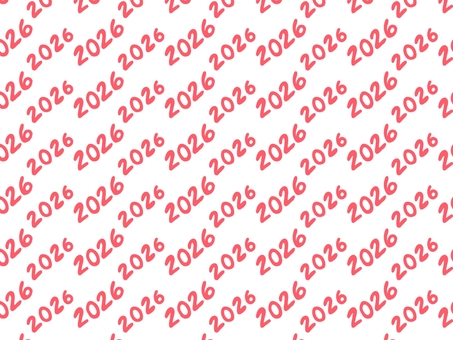 2026年のパターン赤 2026年,正月,数字,1月,元旦,行事,イベント,パターン,柄,模様のイラスト素材