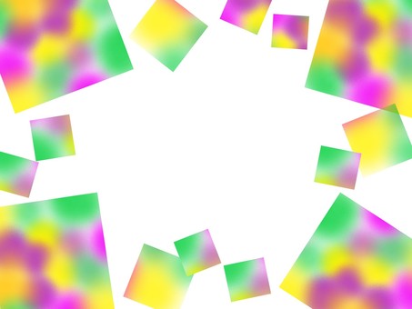 華やかでお洒落なデザイン 可愛い,楽しい,お洒落,フンワリ,グラデーション,四角,模様,デザイン,動き,散らばるのイラスト素材