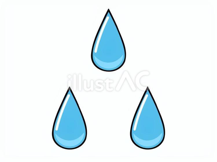 複数の水滴 水滴,雨粒,しずくのイラスト素材