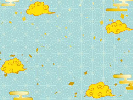 正月和風和柄年賀状 年賀状,和柄,和風,正月,可愛い,美しい,ベクター,紙吹雪,パーティー,お祝いのイラスト素材