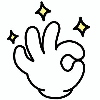 帶手套手的 OK 標誌 3 閃光, JPG 和 PNG 帶手套手的 OK 標誌 3 閃光, 多好啊, 良好, 感傷, JPG 和 PNG