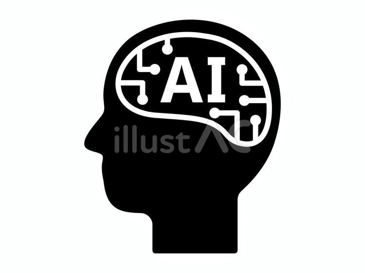 AIアイコン 2 ai,人工知能,ロボットのイラスト素材