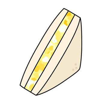 たまごサンドのアイコン たまご,サンド,パン,サンドウィッチ,食べ物,調理,惣菜,軽食,アイコン,マークのイラスト素材