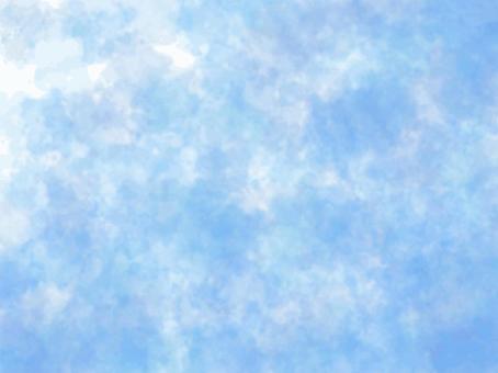 水彩のフレーム、背景40 水彩,背景,青,冬,フレーム,壁紙,ぼかし,もやもや,抽象的,絵の具のイラスト素材