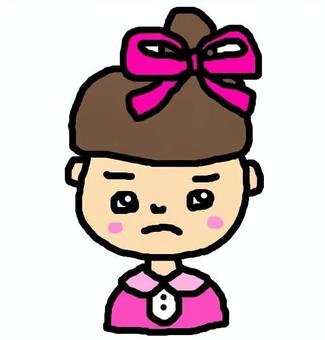 Illustration, girl, to be confused, bad mood, 