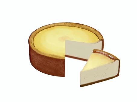 ベイクドチーズケーキ（4） ベイクドチーズケーキ,ケーキ,カフェ,手書き風,家庭料理,洋食,料理,洋菓子,デザート,甘いのイラスト素材