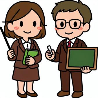 茶色の先生です。 授業,先生,シンプル,教師,学び,勉強,指導,学習,説明,学ぶのイラスト素材