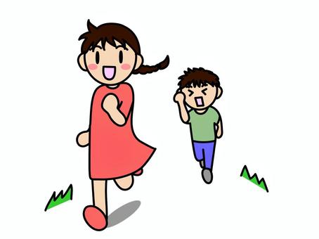 Running children, , JPG and PNG