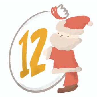 袋を持ったサンタクロース サンタ,サンタクロース,手描き,ゆるい,プレゼント,カレンダー,12月,手帳,クリスマス,手帳デコのイラスト素材