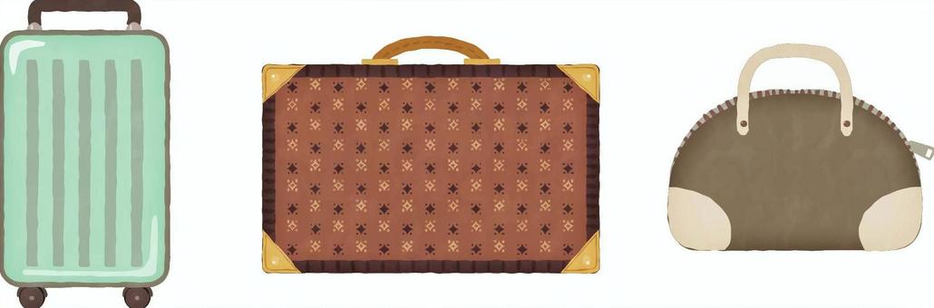 カバンイラスト 旅行,アイテム,観光,おでかけ,出張,ホテル,宿泊,スーツケース,トランク,バッグのイラスト素材