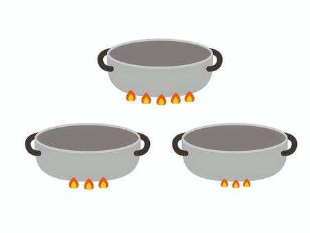 High heat Medium heat Low heat, pot, kitchen, gas stove, JPG, PNG and AI