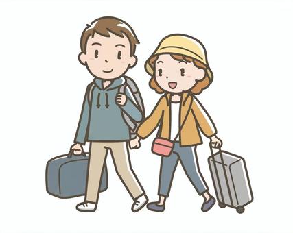 旅行001 旅行,トラベル,旅,バカンス,行楽,ツアー,トリップ,観光,お出かけ,休養のイラスト素材