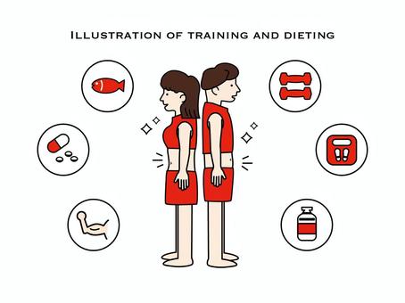 插图, 饮食, 减肥, 成功, 