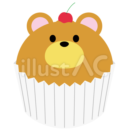 くまのカップケーキ