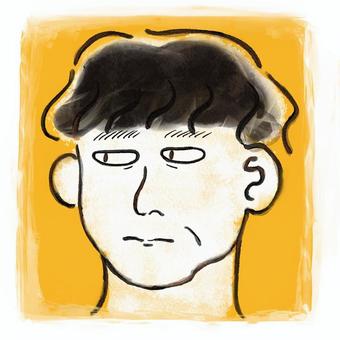 シンプルおじさん おじさん,シュール,人物,男性,アイコンのイラスト素材