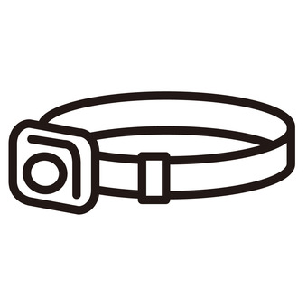 災害防災非常用のヘッドライト線画アイコン ヘッドライト,防災,線画,アイコン,非常用,災害,照明,led,灯り,光源のイラスト素材