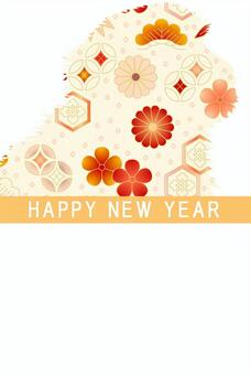 New Year's card template for a year 100, JPG and AI New Year's card template for a year 100, happy new year, vertical, and handle, JPG and AI