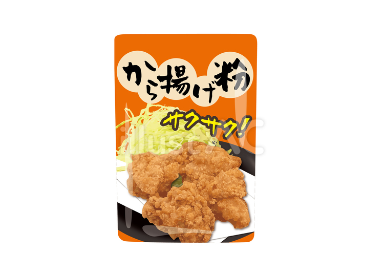 から揚げ粉 から揚げ粉,からあげ,リアルのイラスト素材